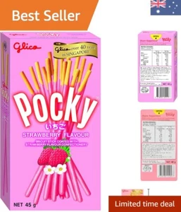 Pocky Strawberry Flavour Biscuit Sticks 47 g - Picture 1 of 7