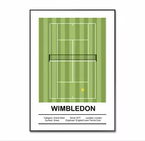 Póster de tenis de Wimbledon, Wimbledon 2025, tenis de Grand Slam, impresión de cancha central - Imagen 1 de 4