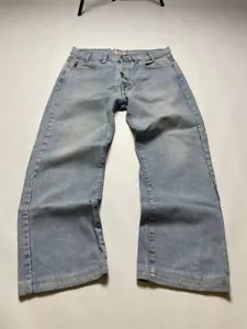 Vintage Armani Baggy Y2k distressed Jeans Logo Denim Pants - Picture 1 of 4