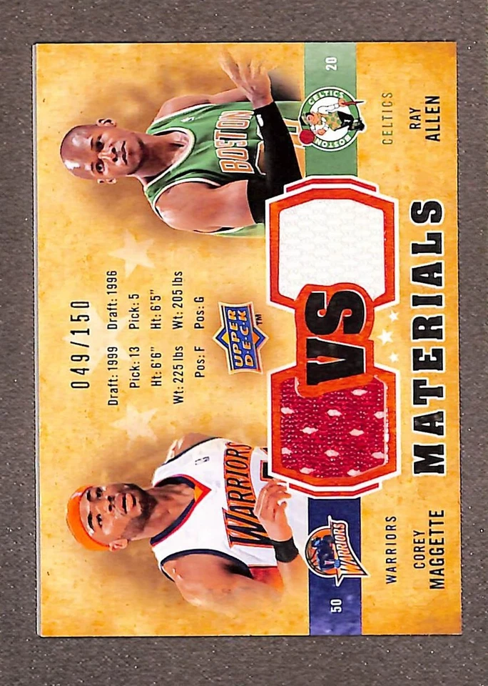 2009-10 Upper Deck VS #VS-AM Ray Allen Corey Maggette/150 Foto 1 de 3