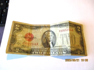 TWO DOLLAR RED SEAL - C99652544A - SERIES OF 1928 D - UNITED STATES NOTE - Picture 1 of 4