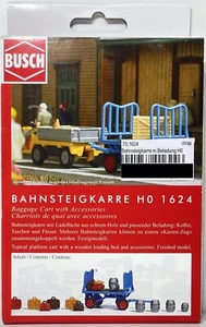 % - Busch H0 1624 Bausatz Bahnsteigkarre mit Beladung NEU & OVP - Picture 1 of 2