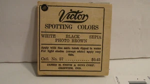 RARE VINTAGE EARLY 1900S VICTOR SPOTTING CARDS WHITE BLACK SEPIA PHOTO BROWN - Picture 1 of 6