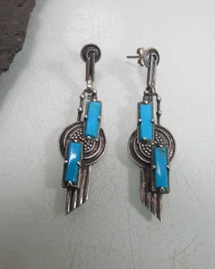 Ohrringe Ohrstecker Türkis 925 Silber Indianerschmuck ? tolles Design (264) - Picture 1 of 4
