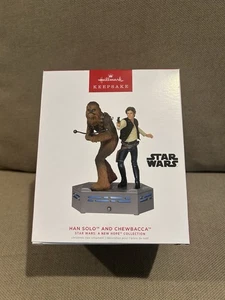 2022 Hallmark Star Wars A New Hope Han Solo and Chewbacca Storyteller Ornament - Imagen 1 de 11