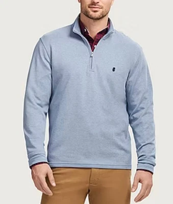 IZOD Men's Performance Comfort 1/4 Zip pullover Big & Tall 2XB CHAMBRAY BLUE  - Image 1 of 4