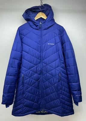 Columbia Mujer Talla 2XL Heavenly Chaqueta Larga con Capucha Omni-Heat, Azul Foto 1 de 4