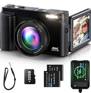 4K Digital Camera for Photography Auto-Focus Vlogging Camera for YouTube Video - Picture 1 of 7