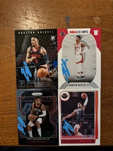 KENYON MARTIN JR NBA ROOKIE AUTO LOT (4) HOUSTON ROCKETS SIGNED RCS HOU KJ JR SP - Picture 1 of 1