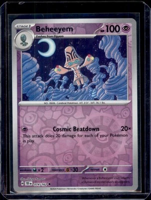 Beheeyem SV05: Temporal Forces Pokemon 074/162 Reverse Holo NM+ - Image 1 of 2