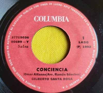 Gilberto Santa Rosa - Conciencia   salsa 45rpm(Hear) - Image 1 of 2