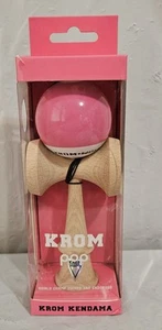 KROM Pop Kendama Toy PINK Natural High Wood Quality Brand New in Box - Imagen 1 de 2