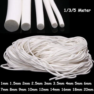 1/3/5M Dia 1mm to 20mm Silicone Rubber Cord White Seal Foamed Sponge O Ring Cord - Picture 1 of 7