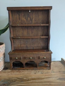Antique Style Salesman Sample Apprentice Dolls Miniature Welsh Dresser Cabinet - Picture 1 of 8