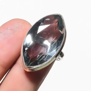 Alexandrite Quartz Marquise Shape Gemstone Adjustable Ring Handmade Gift Jewelry - Picture 1 of 7