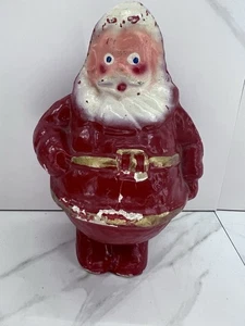 "Contenedor de dulces de Papá Noel vintage de pulpa de papel maché de 7""" - Imagen 1 de 4