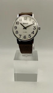 Vintage 1960s Men's Ingersoll Steel 34mm Classic Cal. Cattin C64C 15 Jewels - Picture 1 of 7