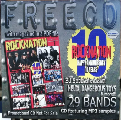 Various – Rocknation #23 (US) - CDr Sampler 2016 - (none) - 29 Tracks - rar - Bild 1 von 2