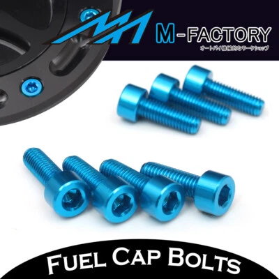 Blue CNC Billet Fuel Cap Bolts For Kawasaki Ninja EX250 GPZ250 GPX 250 88-07 05 Foto 1 de 2