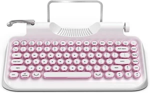 Rymek Wireless Bluetooth Keyboard, Compact 84 keys Lightweight Keyboard (White) - Picture 1 of 7