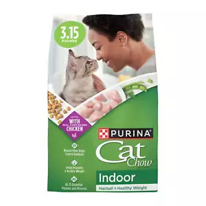 Indoor Dry Cat Food, Chicken, 3.15 lb Bag - Picture 1 of 6