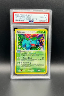 Pokemon PSA 8 NM-MT Venusaur 28/100 EX Crystal Guardians Deck Exclusive S#3917 - Image 1 of 2