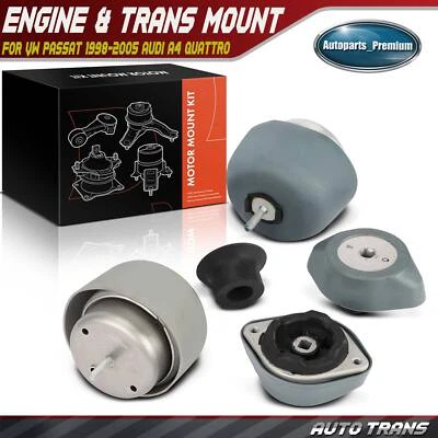 Крепления двигателя и коробки передач для VW Passat 1998-2005 Audi A4 Quattro L4 1,8 л 5 шт. - Изображение 1 из 4