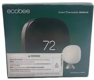 Ecobee Smart Thermostat Premium EBSTATE601 Built-in Indoor Air Quality Monitor - Picture 1 of 11
