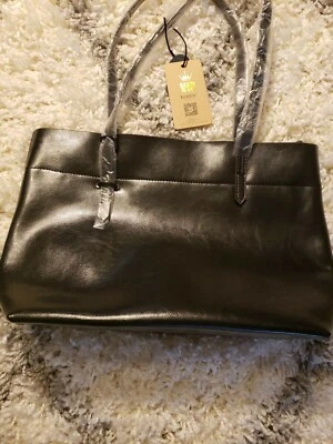 BOLSO DE MANO DE CUERO KATTEE BOLSO DE HOMBRO CON ASAS AJUSTABLES SUPERIOR MARRÓN OSCURO GRANDE Foto 1 de 4