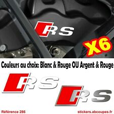 6 Stickers pour étriers de Frein RS - Autocollants pour Audi 3 4 5 6 7 Q3 - 286