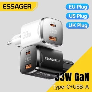 Essager 33W GaN USB-C Charger PD Fast Charging Digital Display for iPhone 16 15 - Picture 1 of 12