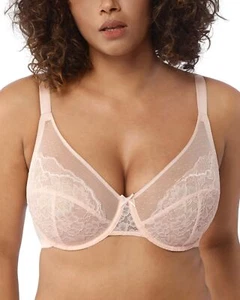 HSIA Minimizer Bra for Women Full Coverage Underwire Lace L Breast Dusty Peach - Picture 1 of 6