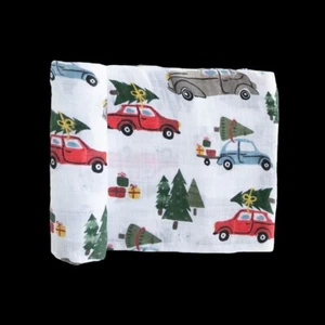 NWT LITTLE UNICORN HOLIDAY HAUL CHRISTMAS TREE SWADDLE BLANKET - Picture 1 of 4