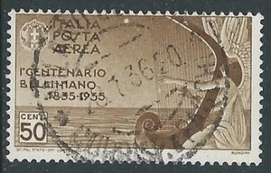 1935 REGNO POSTA AEREA USATO BELLINI 50 CENT - A91 - Picture 1 of 1