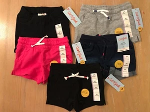 New! Cat & Jack Toddler Girls Shorts Lot of 5 Solid Colors Size 2T - Picture 1 of 11