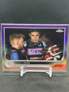 2022 Topps Chrome Formula 1 - F1 Racers Esteban Ocon #42 Purple Refractor /399 - Bild 1 von 2