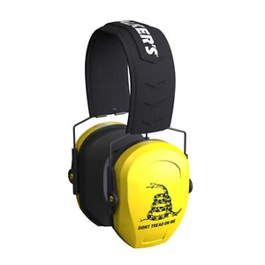 Walker's Razor Slim Passive Shooting Safety Ear Muffs (Yellow Don't Tread On Me) - Picture 1 of 3
