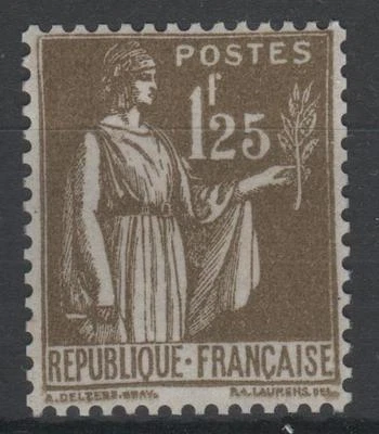 SELLO FRANCIA YVERT 287 SCOTT 279 " PAZ CON RAMA DE OLIVO 1F25" MNH XF K836 Foto 1 de 2