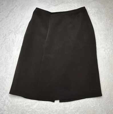 Falda corta Josephine Chaus para mujer talla 6 marrón línea A 100 % seda forrada negocios Foto 1 de 4