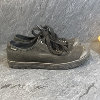 Palladium White Canvas Shoes Size UK 6 rubber toe - image 1 of 4