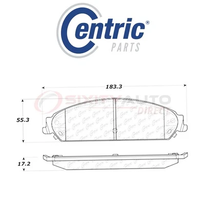 Centric C-TEK Metallic Disc Brake Pads for 2005-2017 Chrysler 300 2.7L 3.5L cc - Image 1 of 4
