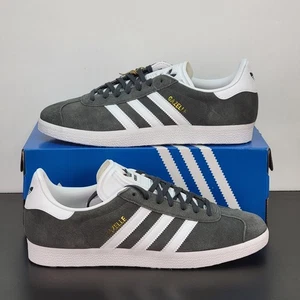Adidas Gazelle Men's Size 11.5 Shoes Gray White Athletic Casual Sneakers - Picture 1 of 8