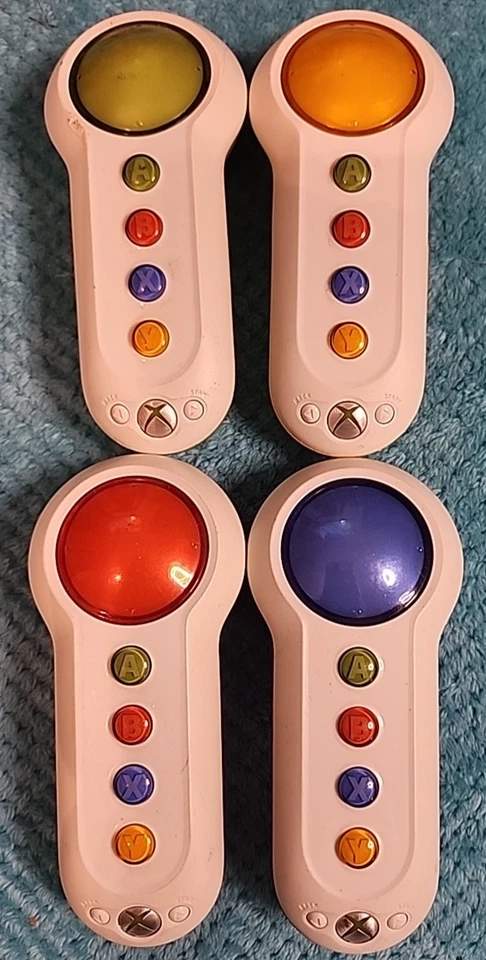 PROBADO Lote de 4 Xbox 360 Scene It Zumbador Inalámbrico Botón Grande Controlador Pad X360 Foto 1 de 4