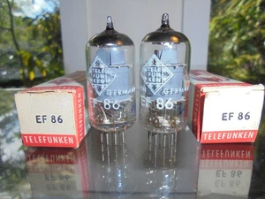 TELEFUNKEN EF86 PAAR NEW OLD STOCK NEW IN BOX GERMAN VINTAGE VENTILE RÖHREN - Bild 1 von 11