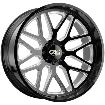 Cali Off-Road 9115 Invader 24x14 6x5.5" -76mm Black/Milled Wheel Rim 24" Inch - Image 1 of 4
