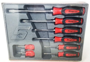 Snap-On SGDX80BR Instinct Handle 8-Piece Soft Grip Combination Screwdriver Set - Picture 1 of 7