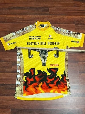 Nalini Vintage Cycling Jersey Mens Size Large Yellow Texas Athletic Shirt - Image 1 of 4