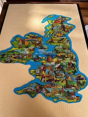 Original vintage 1960s Waddington’s Jig-Map Puzzle No. 560 “British Isles” compl - Bild 1 von 4