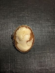9 ct gold cameo brooch 375 gold gold 375