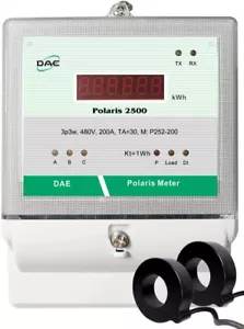 DAE P252-200-S KIT, UL kWh meter, 480v, 3P3W(3 hot wire,no N), 200A, 2 CTs,RS485 - Picture 1 of 5